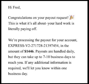 Payout certificate