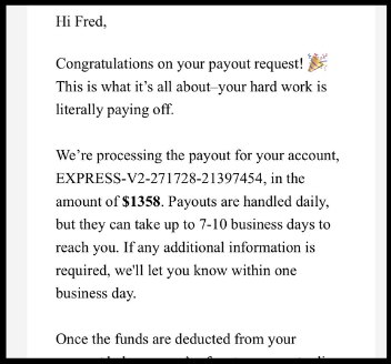Payout certificate
