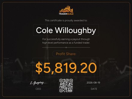 Payout certificate